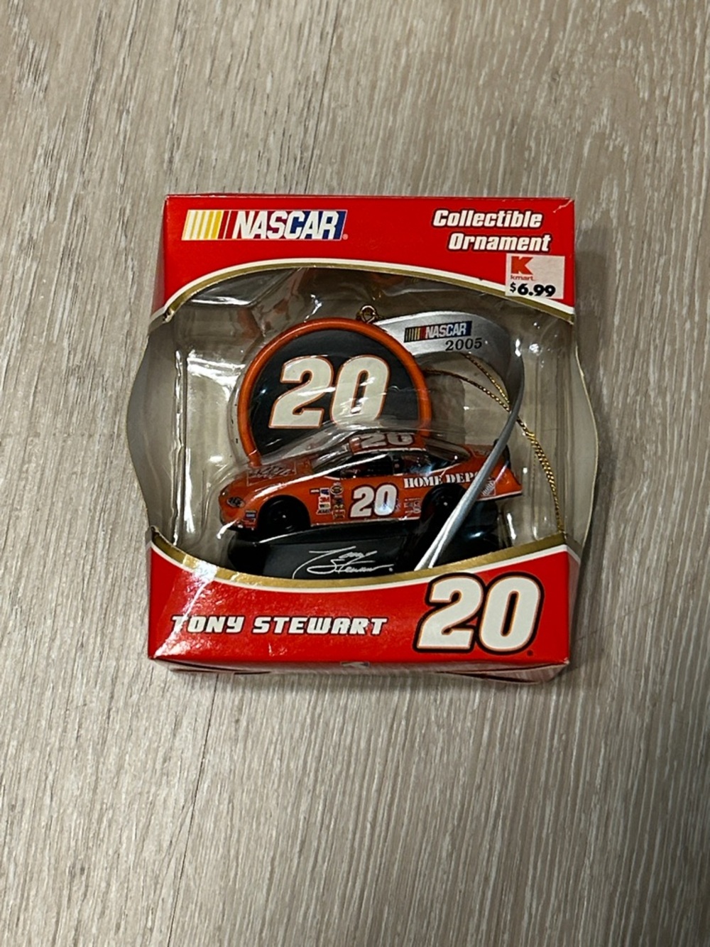Nascar Vintage K Mart Tony Stewart #20 Orange and Black Collectible Ornament